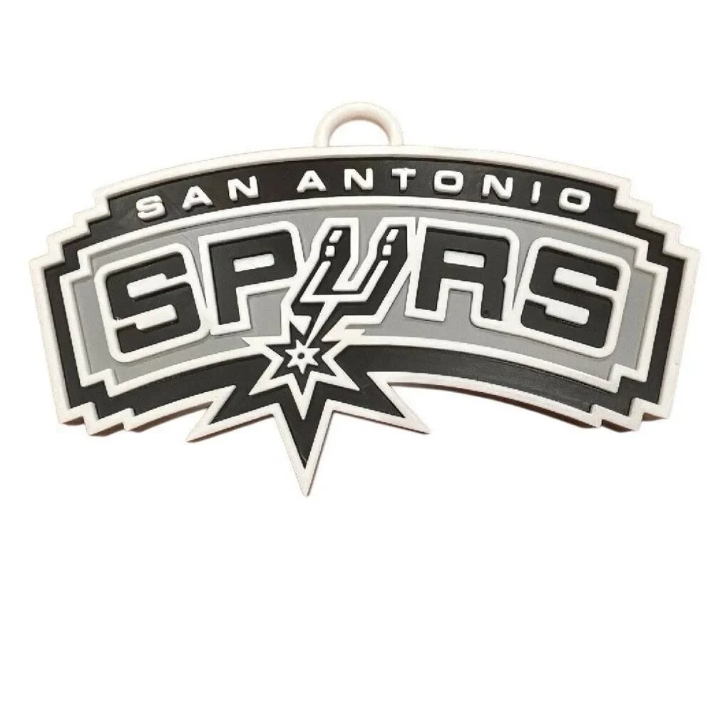 San Antonio Spurs NBA Basketball Logo Hanging Charm/Tag Black Gray White
